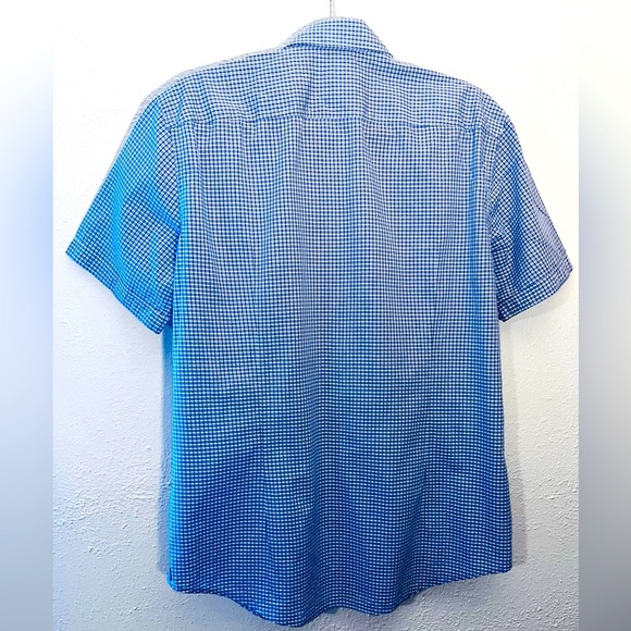 HUGO BOSS Regular Blue Check Shirt Casual Formal Men Size L Preppy - Picture 5 of 5